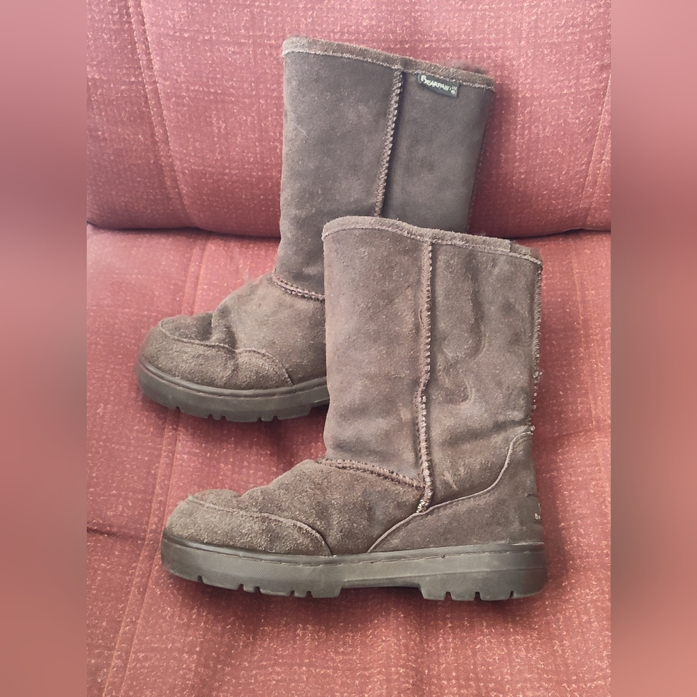 BearPaw Meadow Chocolate Suede Winter Boots US Size 5/6 /UK 4 / EU 38